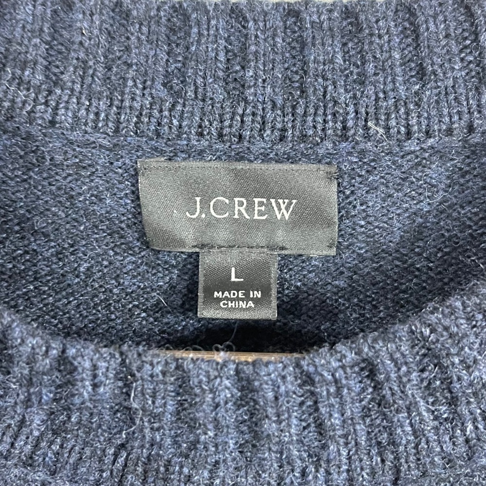 J.Crew Fisherman Quiet Luxury Merino Wool Crewneck Sweater Preppy Womens Large - Picture 3 of 8